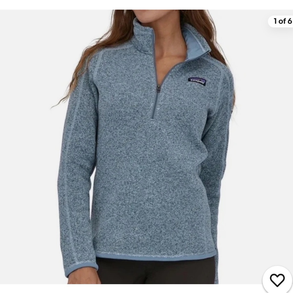 Patagonia Better Sweater Women Size Small 1/4 Zip Blue Jacket Pullover Fleece